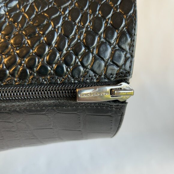 Vince Camuto Boots Womens Size 8.5 Croco Shine Leather VC-ALLOST Stiletto Heel - Picture 12 of 16